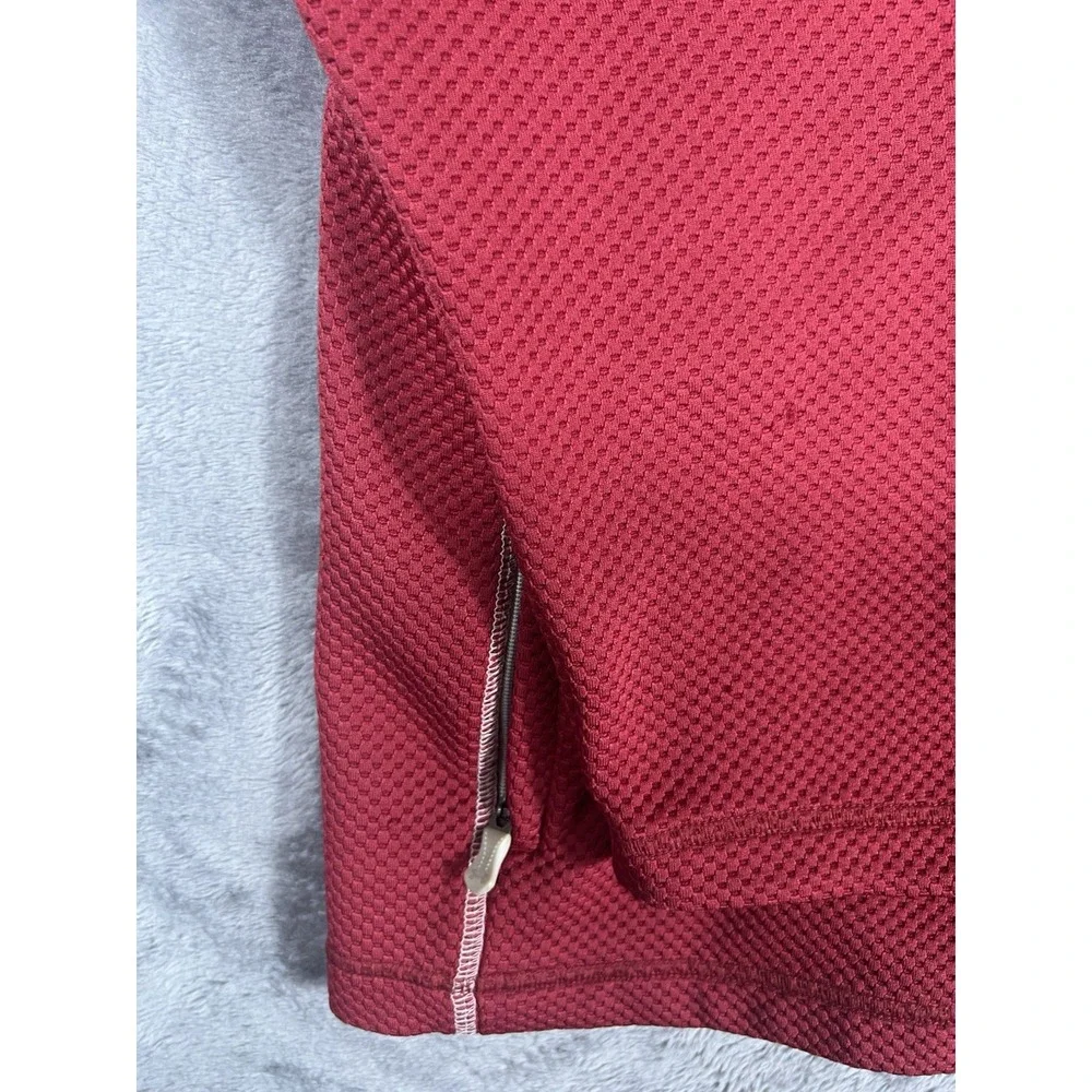 Under Armour Mens XL Allseasongear Loose 1/4 Zip Pullover Red Waffle Knit Jacket